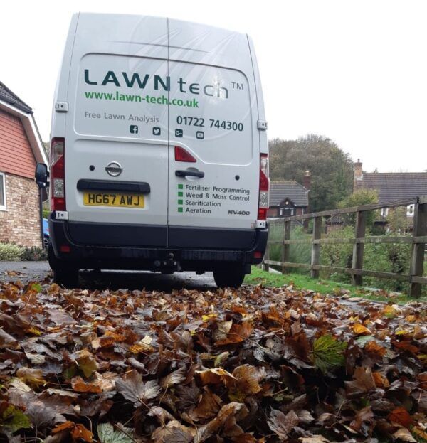 Lawntech van in a leafy suburb near you